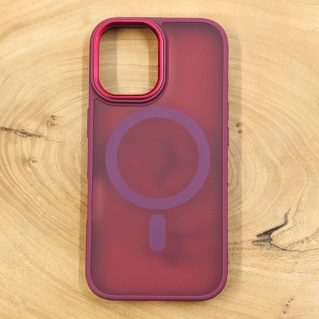 Чехол HOCO Smoke case Matte with MagSafe iPhone 17 Red - Фото 1 Чехол HOCO Smoke case Matte with MagSafe iPhone 17 Red - изображение 1