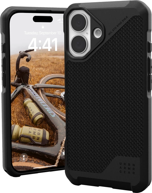 Etui UAG Metropolis LT Magsafe dla Apple iPhone 16 Plus Kevlar Black (AW82-0AF) - obraz 3