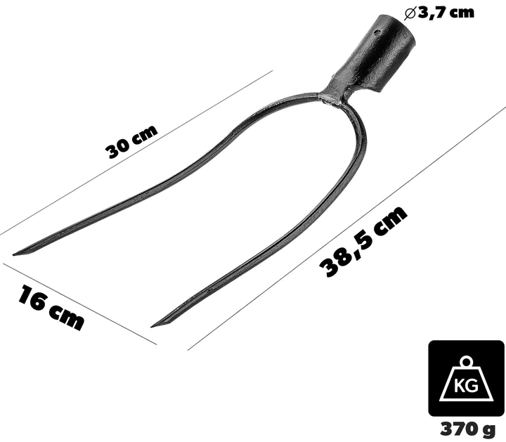 Вилка з двома зубцями без ручки Kadax Orville К10138 - зображення 3