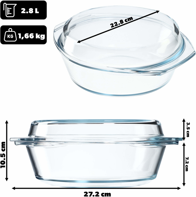Форма для випічки Kadax кругла з кришкою 2.8 л (5903699482926) - зображення 2