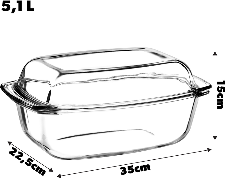 Форма для випічки Kadax Backe прямокутна з кришкою 5.1 л (5903699404140) - зображення 2