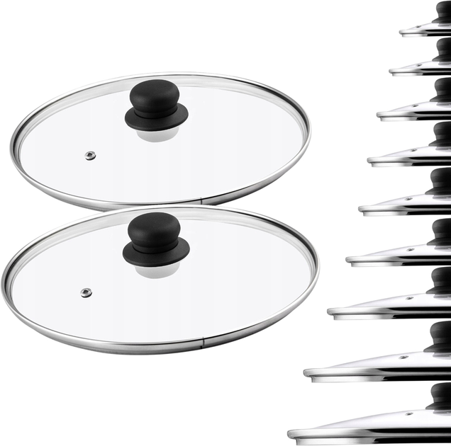 Zestaw pokrywek Kadax szklanych 2x30 cm (5903699442920) - obraz 1