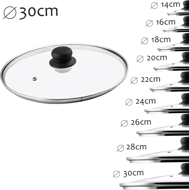 Zestaw pokrywek Kadax szklanych 2x30 cm (5903699442920) - obraz 5