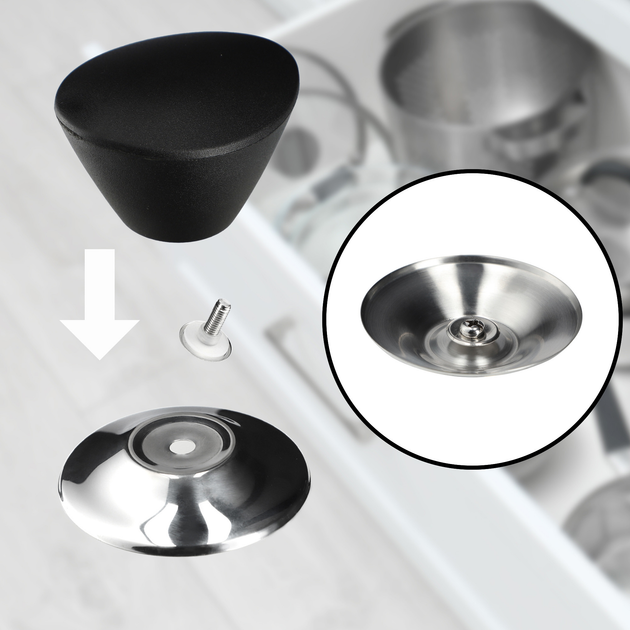 Zestaw pokrywek Kadax Taranto szklanych 22 cm + 26 cm + 30 cm (5903699477410) - obraz 2