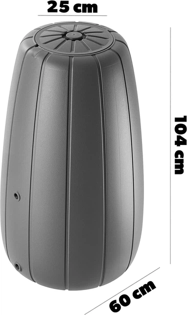 Zbiornik na deszczówkę Kadax Roddi 200L Antracytowy - obraz 2