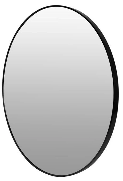 Настінне дзеркало ModernHome від Multistore Кругле підвісне сучасне алюмінієва рама 80 см чорне (VKM-925B-80) - зображення 2