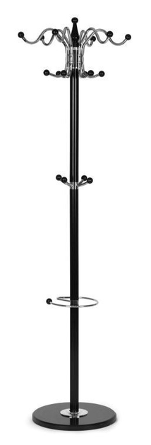 Wieszak na ubrania ModernHome by Multistore stojący 16 haczyków metal 172 cm czarny (VKY-6301) - obraz 2