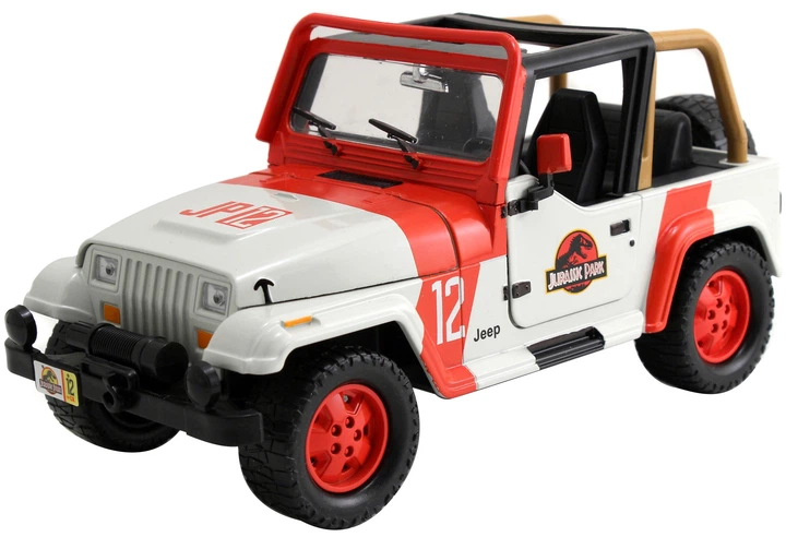 Metalowy samochód Jada Park Jurajski Jeep Wrangler 1992 1:24 (253253005) (4006333080463) - obraz 1
