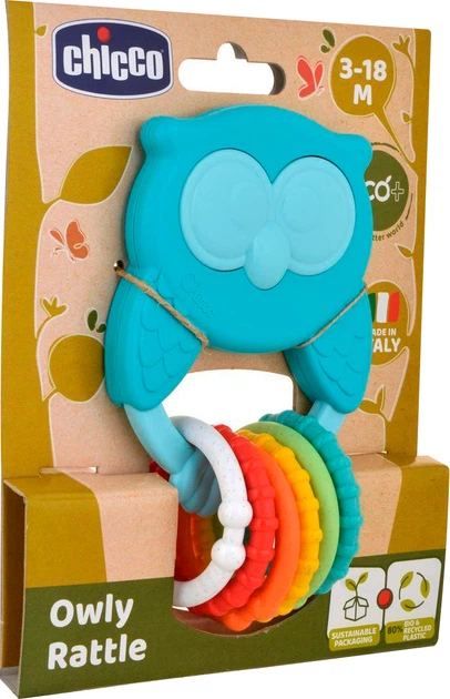 Grzechotka Chicco Eco+ Sowa Niebieska (10494.00) - obraz 3