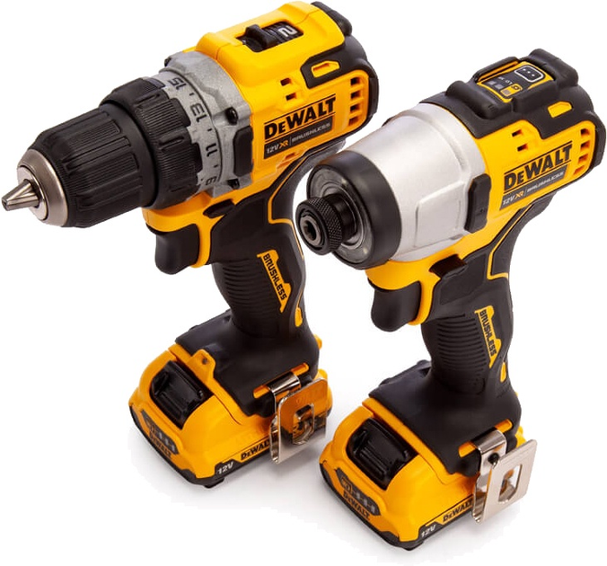 Zestaw dwóch bezszczotkowych narzędzi DeWalt 12V XR Li-Ion, 3 Ah, walizka, 2 akumulatory i ładowarka (DCK2110L2T) - obraz 5