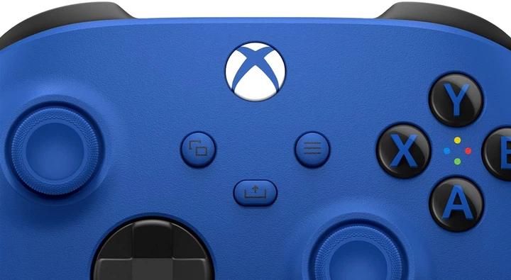 Kontroler bezprzewodowy Microsoft Xbox Shock Blue (QAU-00009) (09VX0370216439) - Outlet - obraz 4