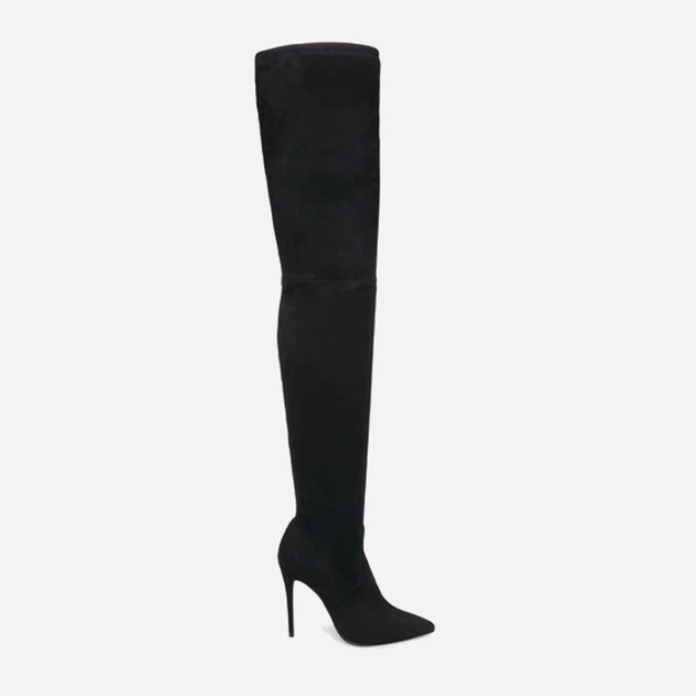 Muszkieterki damskie zamszowe Steve Madden Dominique Boot SM11000128-001 37 23 cm Czarne (8719484526242) (955555901866010) - Outlet - obraz 1