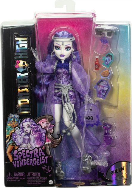 Lalka Monster High Spectra Monstro-klasyka nowe pokolenie (HXH77) (194735230624) (955555909691543) - Outlet - obraz 1