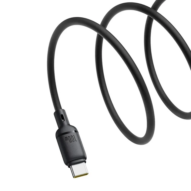 Кабель Baseus Silky Series Fast Charging Type-C to Type-C 100W (1m) black - изображение 4