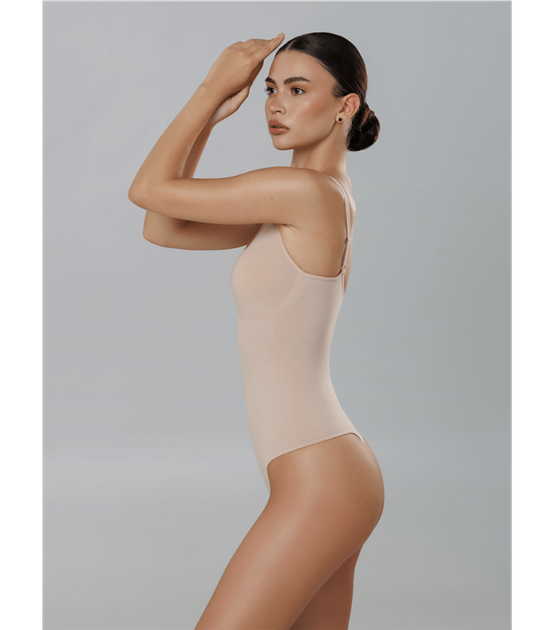 Корректирующее боди с трусиками стрингами - Giulia - BODY STRING SHAPEWEAR - XXL - Light Nude - Фото 2 Корректирующее боди с трусиками стрингами - Giulia - BODY STRING SHAPEWEAR - XXL - Light Nude - изображение 2