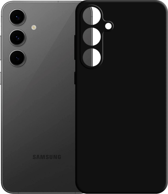 Etui plecki 3MK Silicone do Samsung Galaxy S24 FE Black (5903108610056) - obraz 2