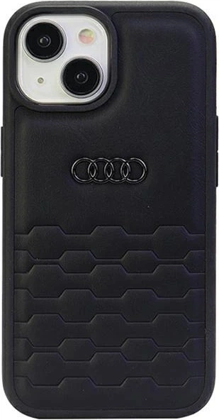 Etui Audi GT Synthetic Leather do Apple iPhone 15 Plus/14 Plus Black (AU-TPUPCIP15M-GT/D2-BK) - obraz 1