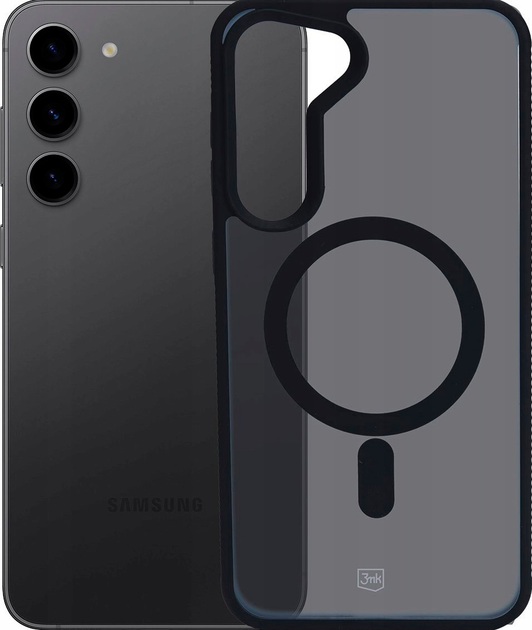 Etui plecki 3MK Smoke Mag do Samsung Galaxy S23 Black (5903108563451) - obraz 1