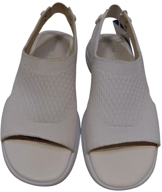 Sandały damskie na grubej podeszwie Geox D25SVD0006K-C1000 37 24 cm Białe (8050036531155) (955555909347609) - Outlet - obraz 2