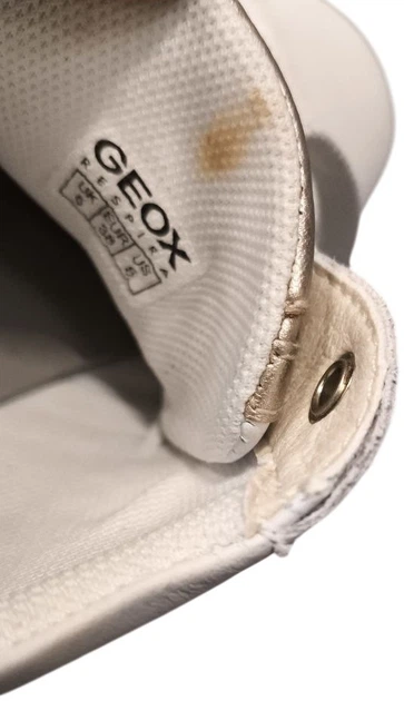 Sneakersy damskie do kostki Geox D921BA085NF-C1ZH8 38 24.7 cm Biały/Złoty (8054730442021) (955555909473850) - Outlet - obraz 2