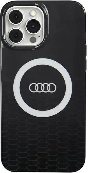 Etui Audi IML Big Logo MagSafe do Apple iPhone 13 Pro/13 Black (AU-IMLMIP13P-Q5/D2-BK) - obraz 1