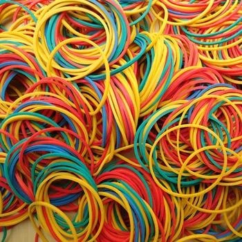 Гумки для грошей канцелярські 50 мм силіконові 500 гр різні кольори - изображение 2