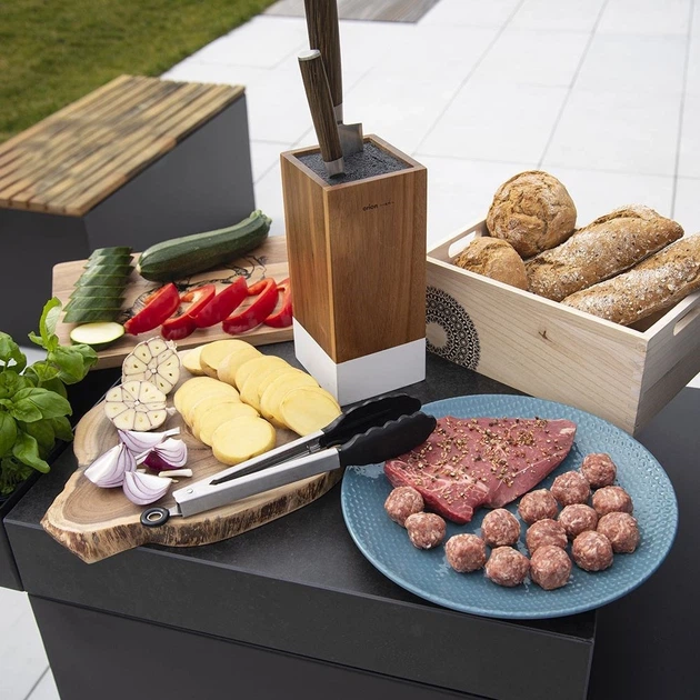 Блок для ножів Orion WHITELINE дерев’яний 11 × 10.5 × 23 см (8592381165178) - зображення 6