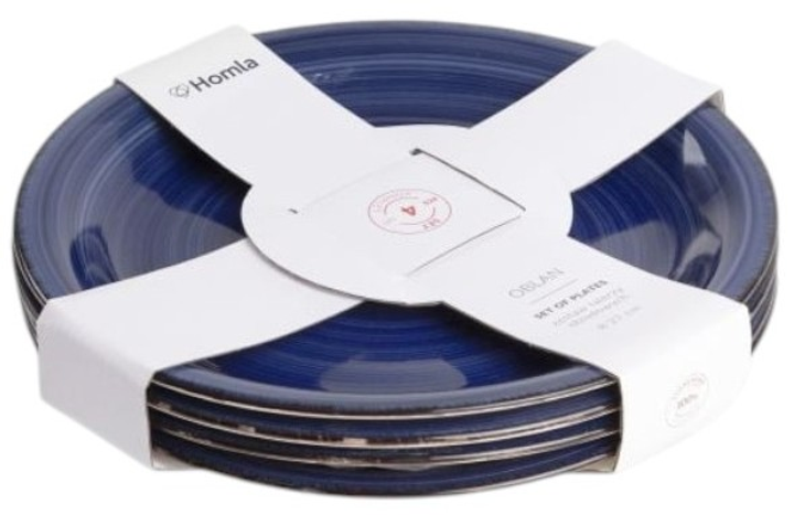 Набір тарілок Homla Oblan обідніх синіх 4 шт (5906496706646) - зображення 3