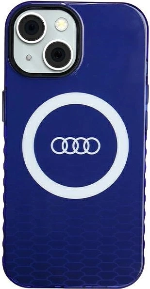 Etui Audi IML Big Logo MagSafe do Apple iPhone 15/14/13 Navy Blue (AU-IMLMIP15-Q5/D2-BE) - obraz 1