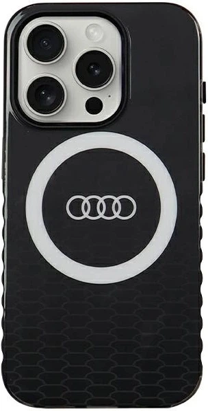 Etui Audi IML Big Logo MagSafe do Apple iPhone 15 Pro Black (AU-IMLMIP15P-Q5/D2-BK) - obraz 1