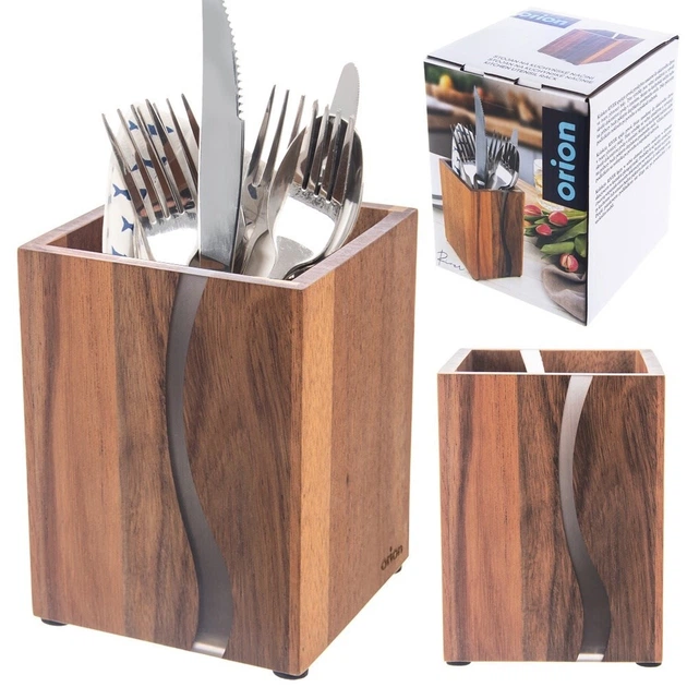 Blok na przybory kuchenne Orion RIVER Drewniany 10 x 10 x 13.5 cm (8592381195229) - obraz 4