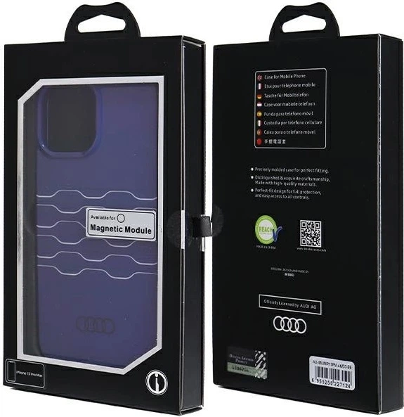 Etui Audi IML MagSafe do Apple iPhone 13 Pro Max Navy Blue (AU-IMLMIP13PM-A6/D3-BE) - obraz 4