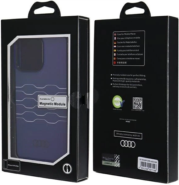 Etui Audi IML MagSafe do Apple iPhone 14 Pro Max Navy Blue (AU-IMLMIP14PM-A6/D3-BE) - obraz 7