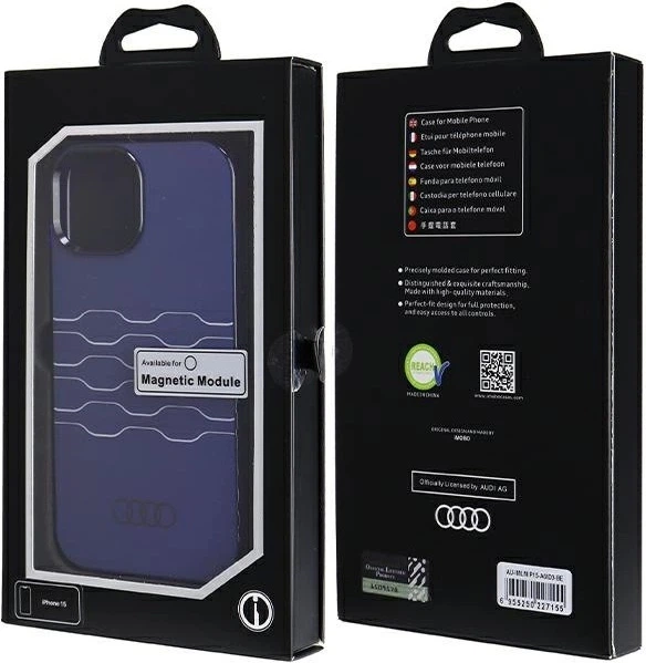 Etui Audi IML MagSafe do Apple iPhone 15/14/13 Navy Blue (AU-IMLMIP15-A6/D3-BE) - obraz 7