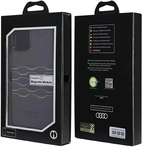 Etui Audi IML MagSafe do Apple iPhone 15 Plus/14 Plus Black (AU-IMLMIP15M-A6/D3-BK) - obraz 7