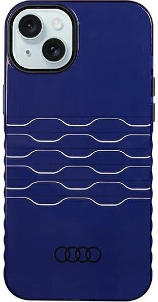 Etui Audi IML MagSafe do Apple iPhone 15 Plus/14 Plus Navy Blue (AU-IMLMIP15M-A6/D3-BE) - obraz 1