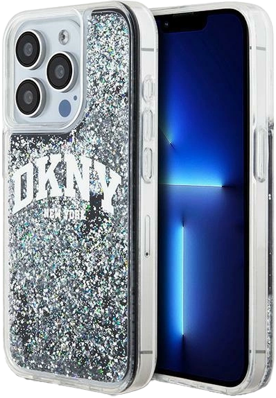 Etui DKNY Liquid Glitter Big Logo do Apple iPhone 13 Pro Black (3666339270698) - obraz 1