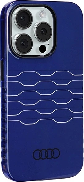 Панель Audi IML MagSafe для Apple iPhone 15 Pro Navy Blue (AU-IMLMIP15P-A6/D3-BE) - зображення 3