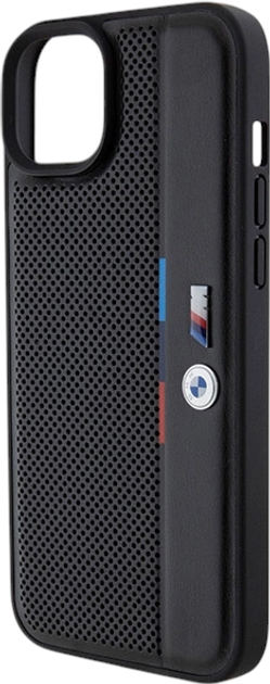 Панель BMW Perforated Tricolor Line для Apple iPhone 15 Plus/14 Plus Black (BMHCP15M23PUPVK) - зображення 6