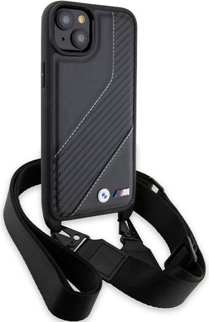 Панель BMW M Edition Carbon Stripe & Strap для Apple iPhone 15/14/13 Black (BMHCP15S23PSCCK) - зображення 3