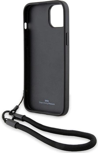 Панель BMW Signature Leather Wordmark Cord для Apple iPhone 15/14/13 Black (BMHCP15S23RMRLK) - зображення 6