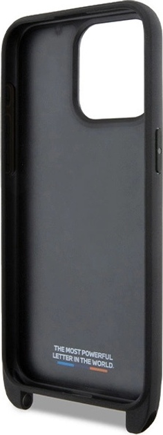 Панель BMW M Edition Carbon Stripe & Strap для Apple iPhone 15 Pro Max Black (BMHCP15X23PSCCK) - зображення 6