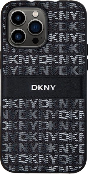 Панель DKNY Leather Mono Stripe & Metal Logo для Apple iPhone 14 Pro Black (3666339260378) - зображення 3