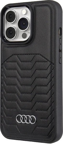 Панель Audi Synthetic Leather MagSafe для Apple iPhone 13 Pro/13 Black (AU-TPUPCMIP13P-GT/D3-BK) - зображення 2