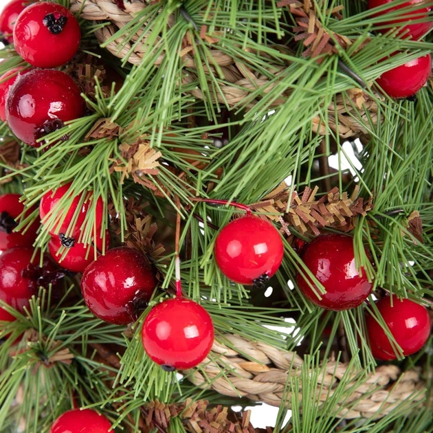 Штучна ялинка HOMLA 711343 Lente на підставці з червоними прикрасами 40 см (5906496711343) - зображення 3