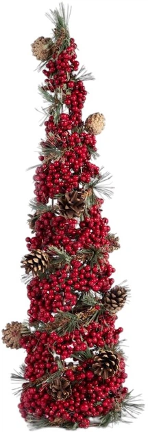 Штучна ялинка HOMLA 711367 Lente на підставці з червоними прикрасами 60 см (5906496711367) - зображення 1