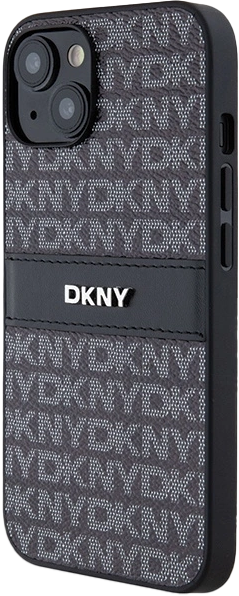 Панель DKNY Leather Mono Stripe & Metal Logo для Apple iPhone 13/14/15 Black (3666339260354) - зображення 2