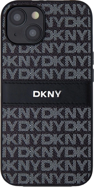 Панель DKNY Leather Mono Stripe & Metal Logo для Apple iPhone 13/14/15 Black (3666339260354) - зображення 3