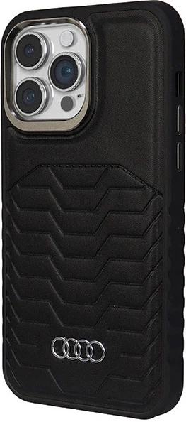 Etui Audi Synthetic Leather MagSafe do Apple iPhone 14 Pro Max Black (AU-TPUPCMIP14PM-GT/D3-BK) - obraz 2