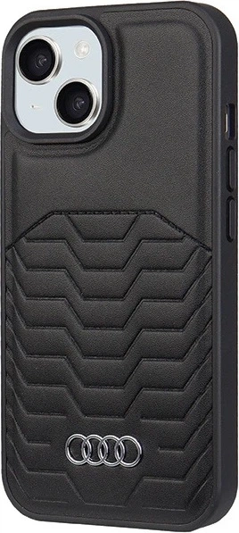 Etui Audi Synthetic Leather MagSafe do Apple iPhone 15 Plus/14 Plus Black (AU-TPUPCMIP15M-GT/D3-BK) - obraz 2